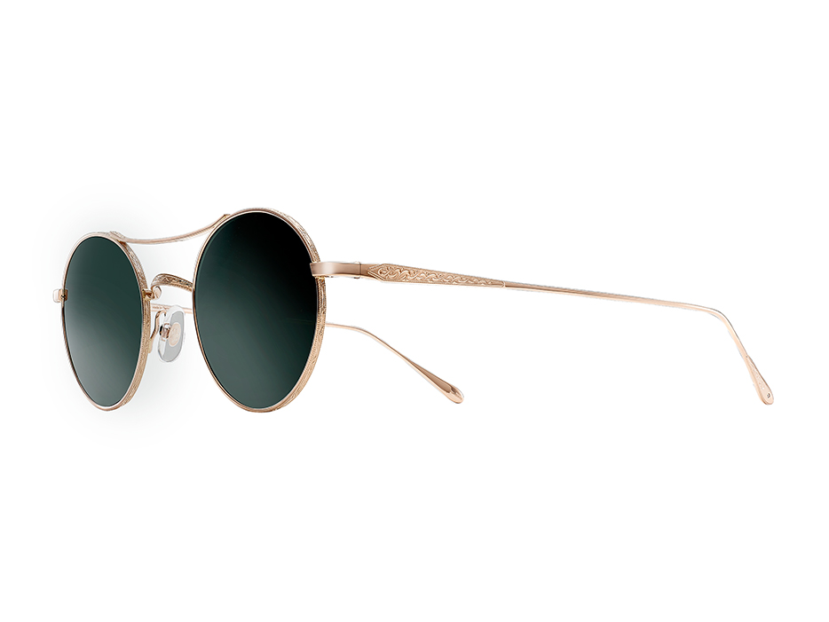 18K Rose Gold Round Sunglasses - LA-16D007R