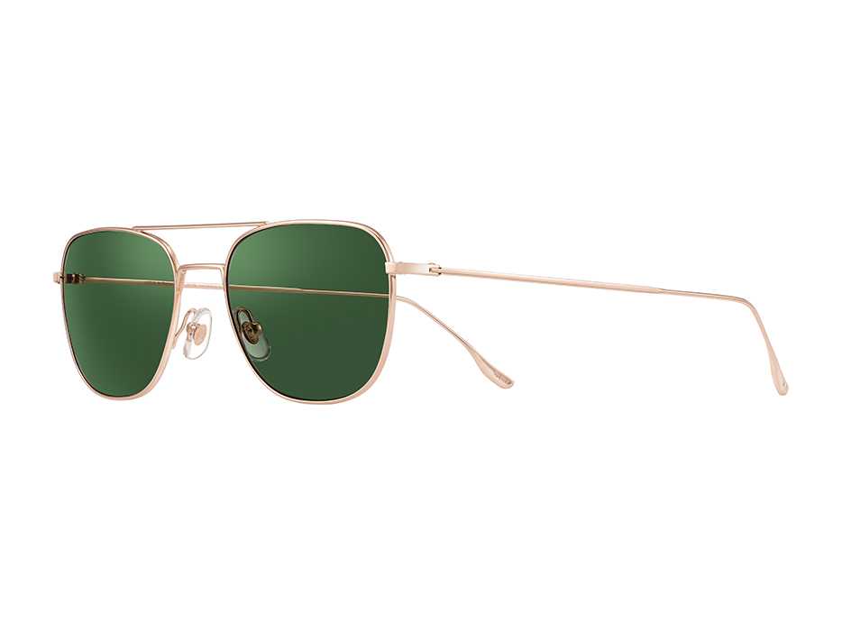 18K Rose Gold Rectangle Sunglasses - LOTOS-SUN-C38R