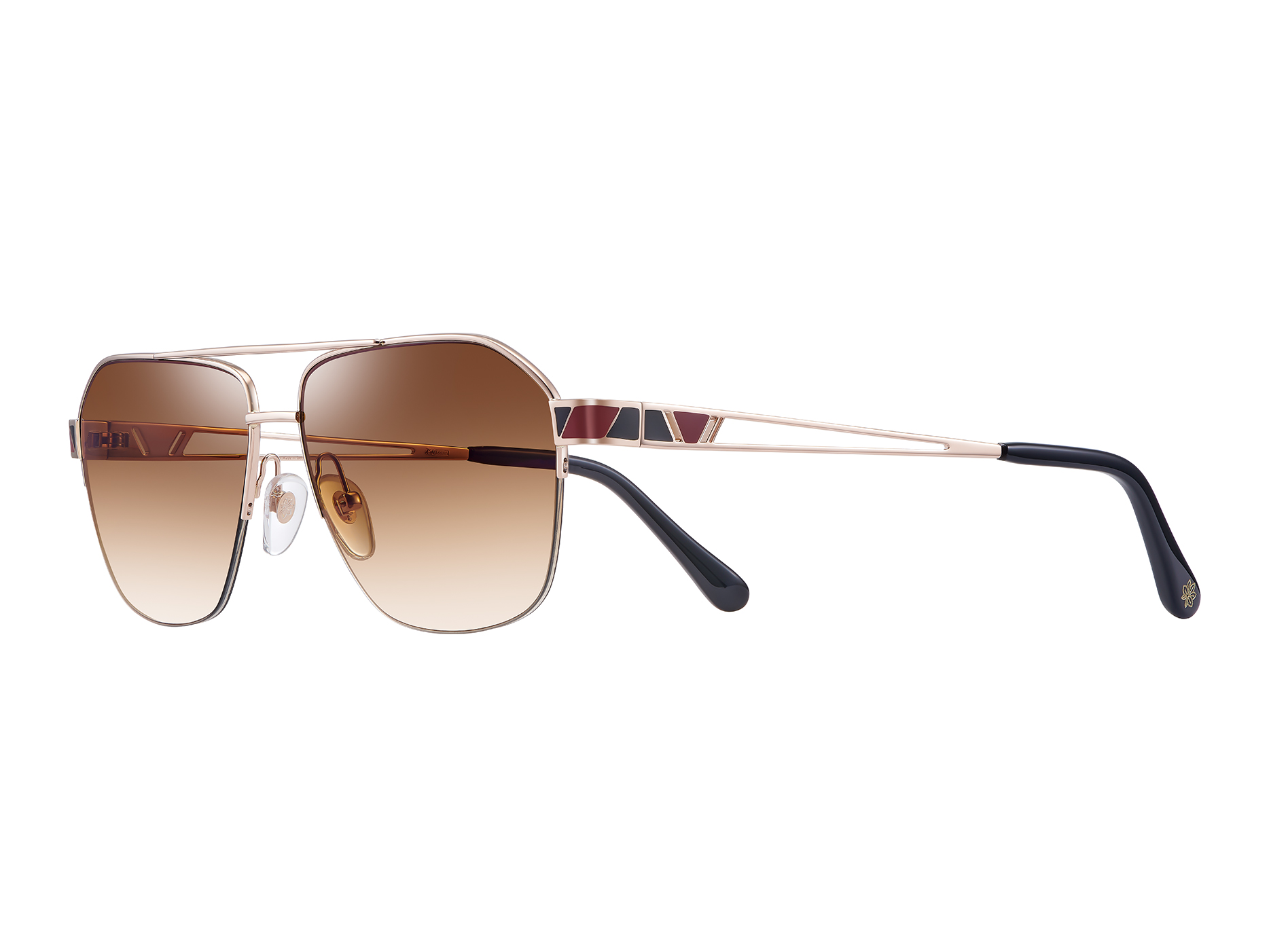 18K Rose Gold Aviator Sunglasses - LOTOS-SUN-C56REN