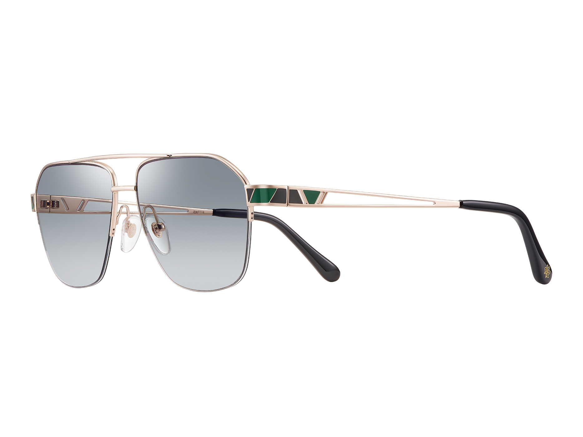 18K Rose Gold Aviator Sunglasses - LOTOS-SUN-C56REN