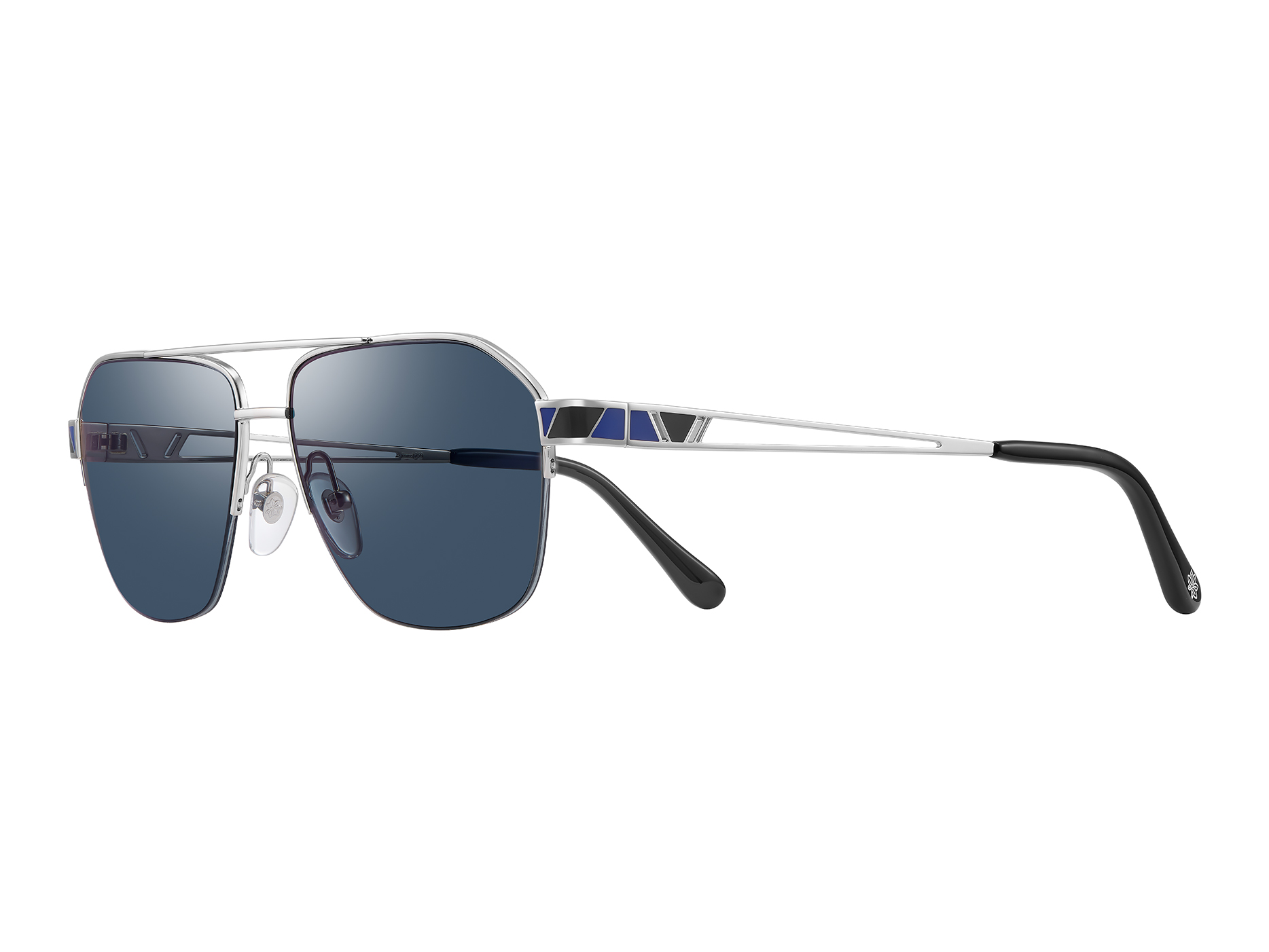 18K White Gold Aviator Sunglasses - LOTOS-SUN-C56WEN